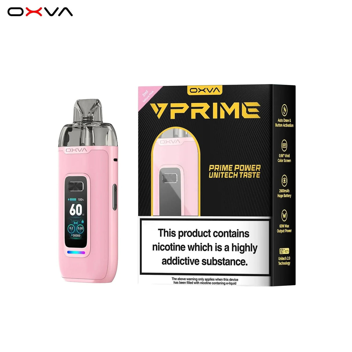 Oxva Vprime Pod Vape Kit - Sakura Pink