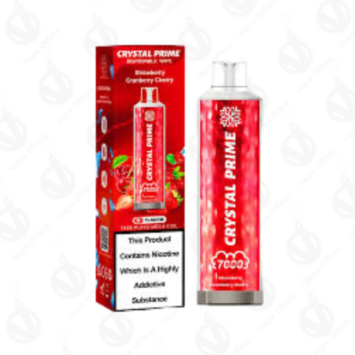 Strawberry Cranberry Cherry Crystal Prime 7000 Vape