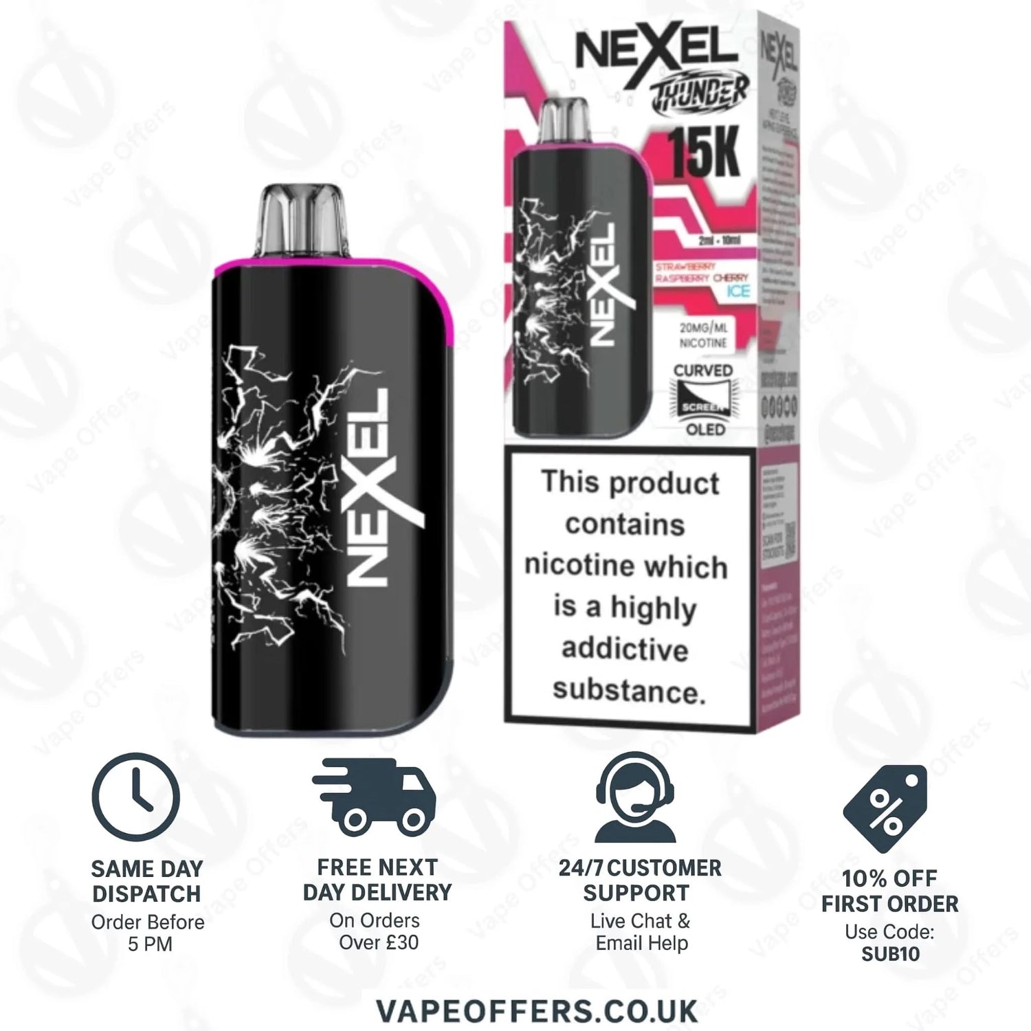 Strawberry Raspberry Cherry Ice – Nexel Thunder 15K