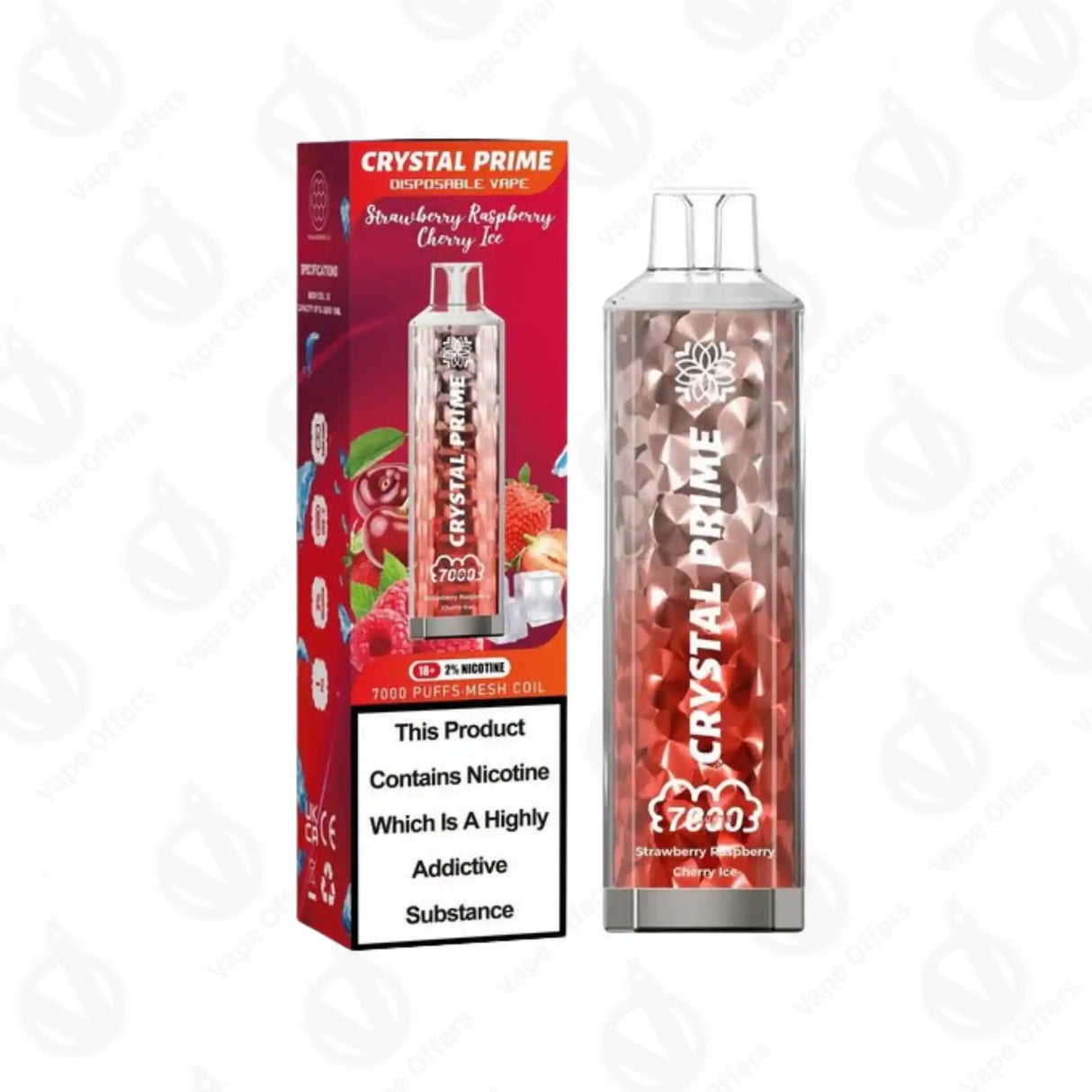Strawberry Raspberry Cherry Ice Crystal Prime 7000 Vape