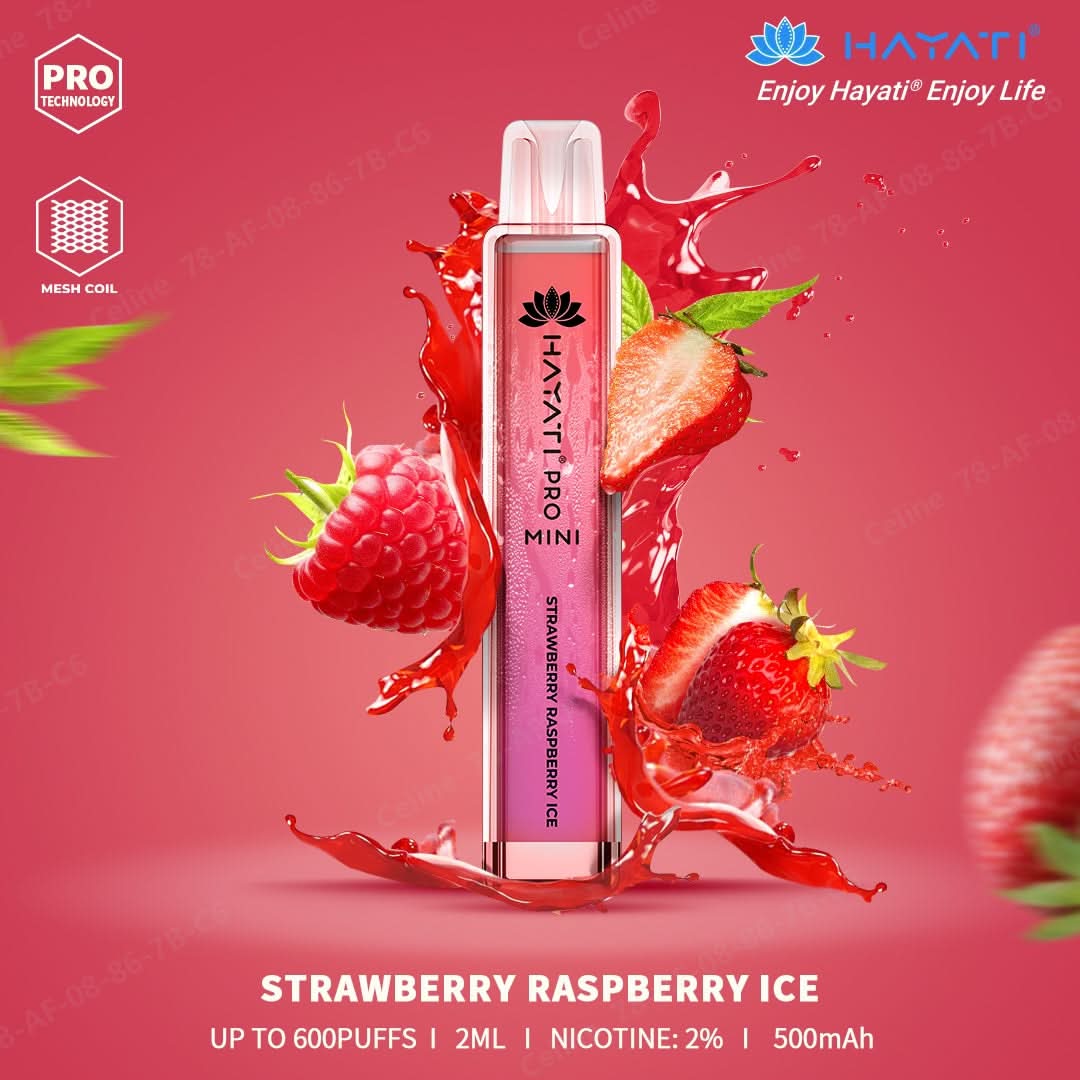 Strawberry Raspberry Ice Hayati Pro Mini 600 Puffs