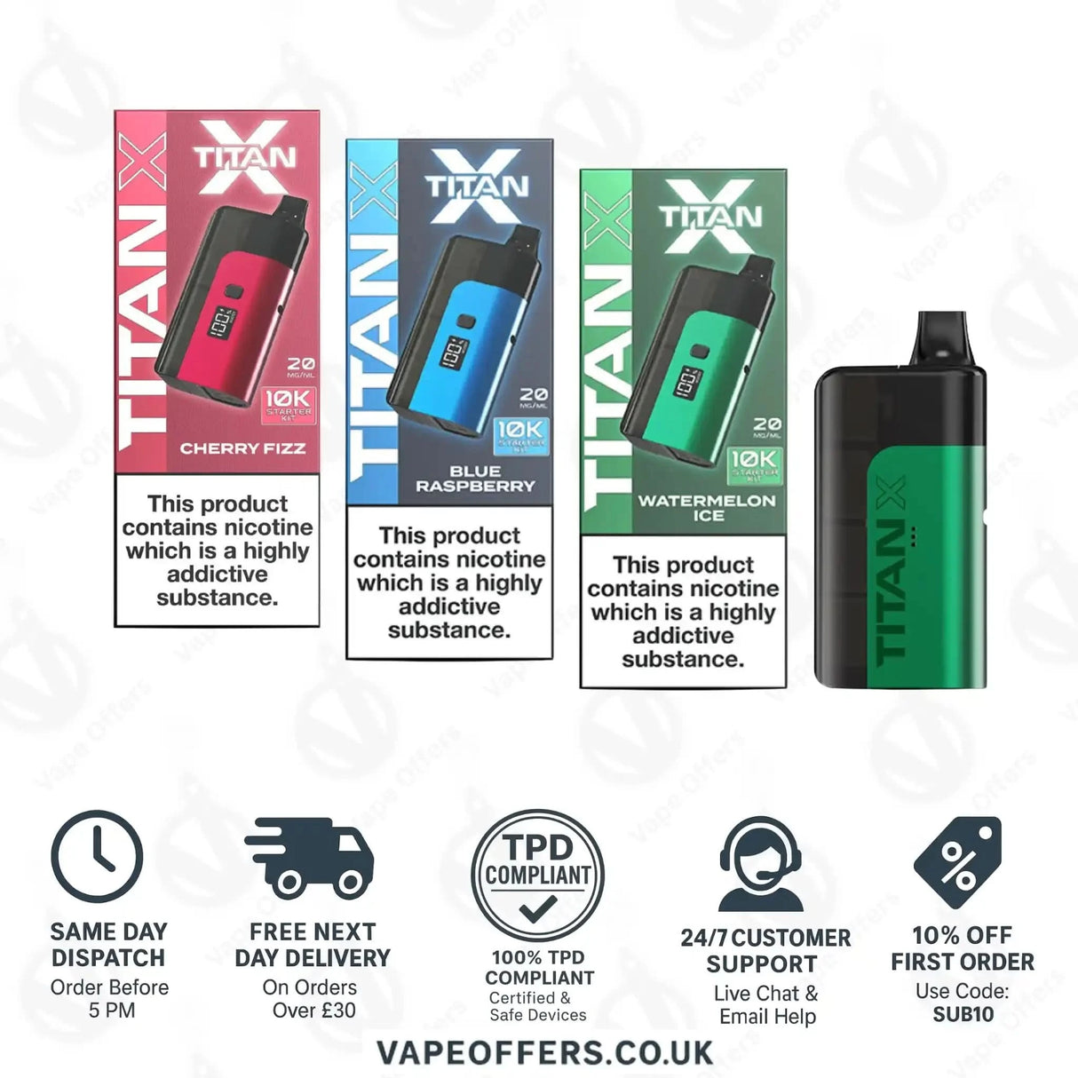 Titan X 10K Puffs Prefilled Pod Kit