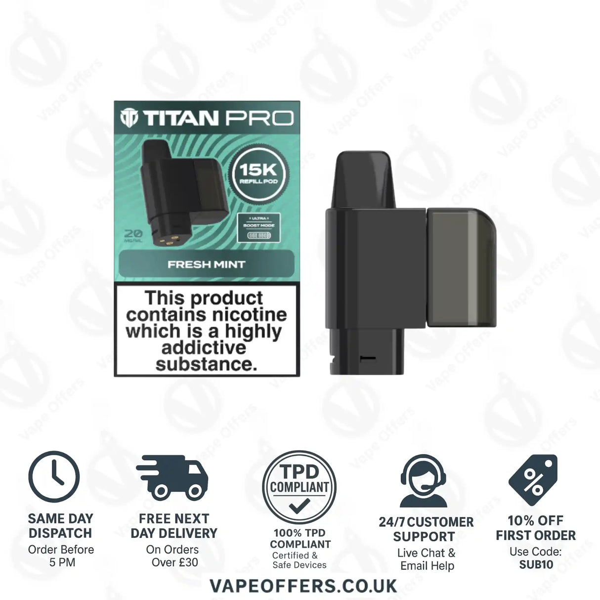 Titan Pro 15K Fresh Mint Refill Pod