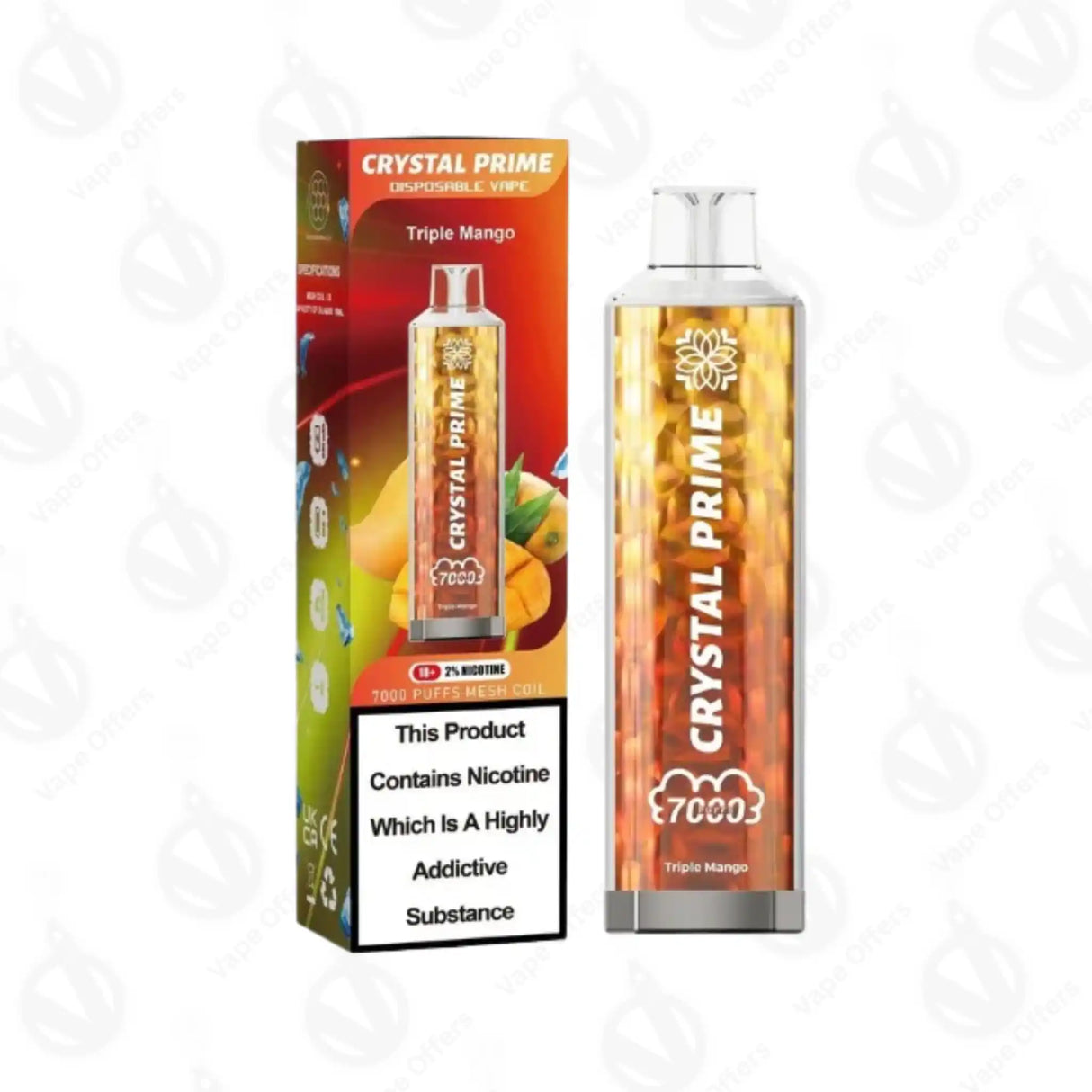 Triple Mango Crystal Prime 7000 Vape