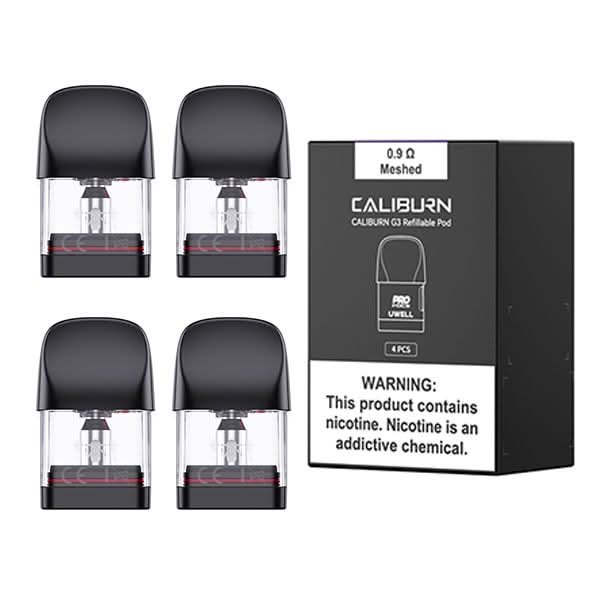 Uwell Caliburn G3 Replacement Pods 4 Pack - 0.9 ohm