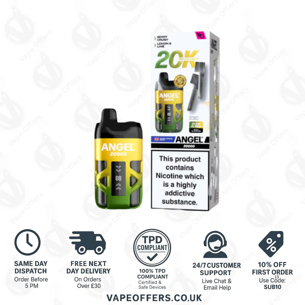 Vapes Bars Angel 20K Prefilled Pod Kit Pool Edition