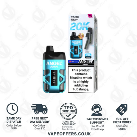 Vapes Bars Angel 20K Prefilled Pod Kit Sky Blue Edition