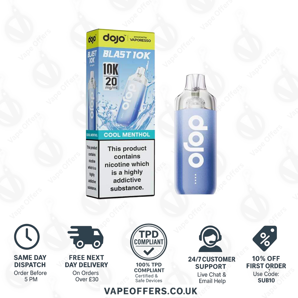 Vaporesso DOJO Blast 10K Prefilled Pod Vape Kit Cool Menthol