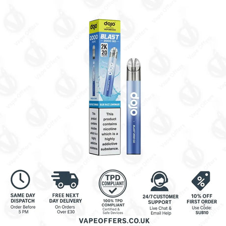 Vaporesso Dojo Blast 2K Go Prefilled Pod Kit Blue Razz Lemonade