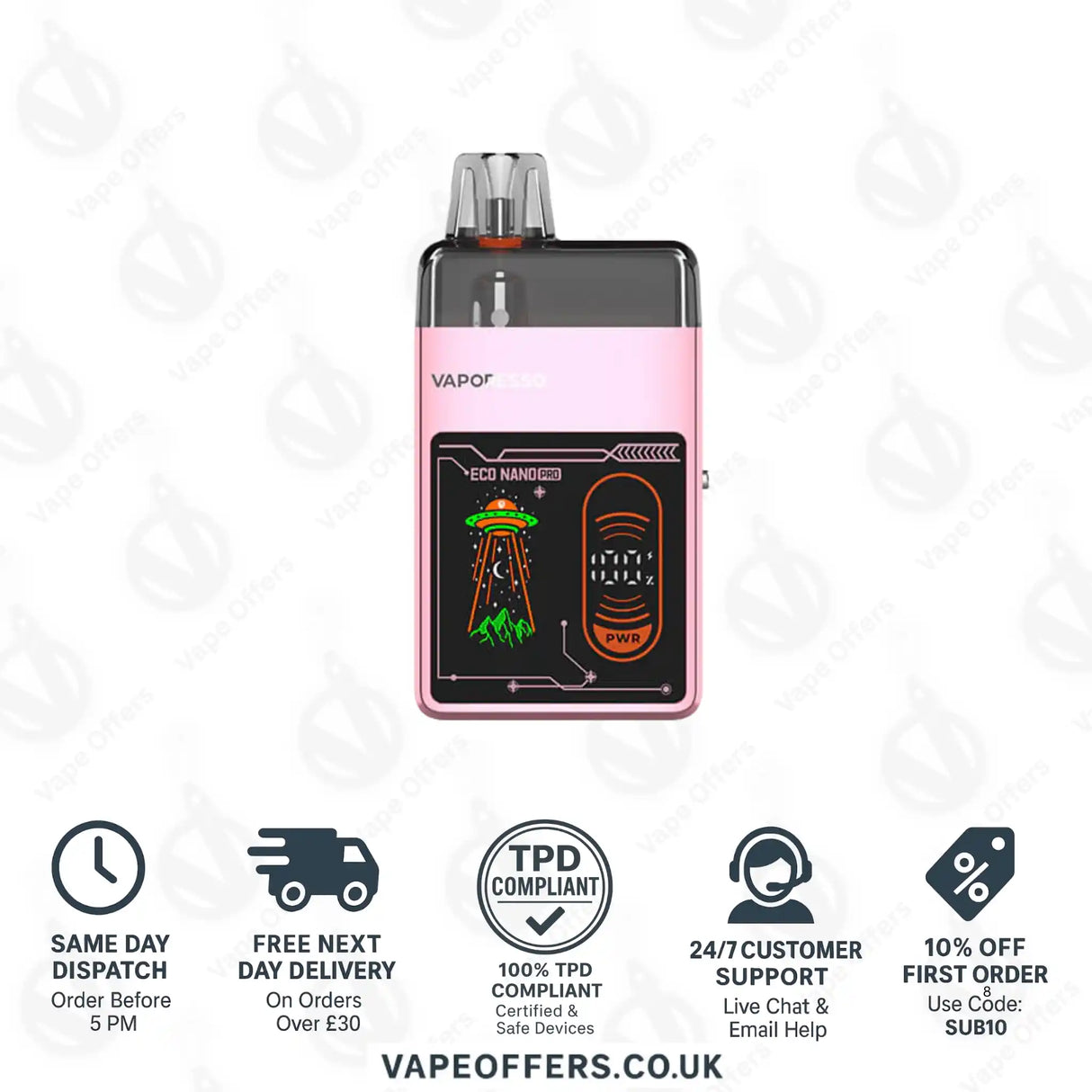 Vaporesso Eco Nano Pro Pod Vape Kit Sakura Pink