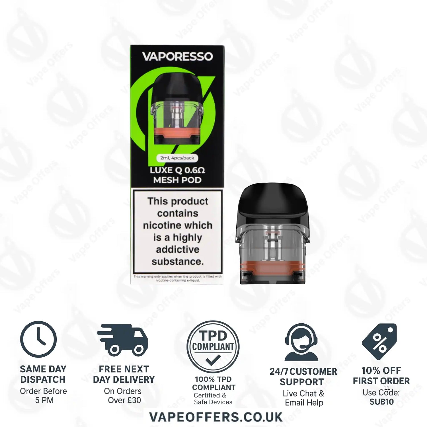 Vaporesso LUXE Q Replacement Pods 0.6 ohm