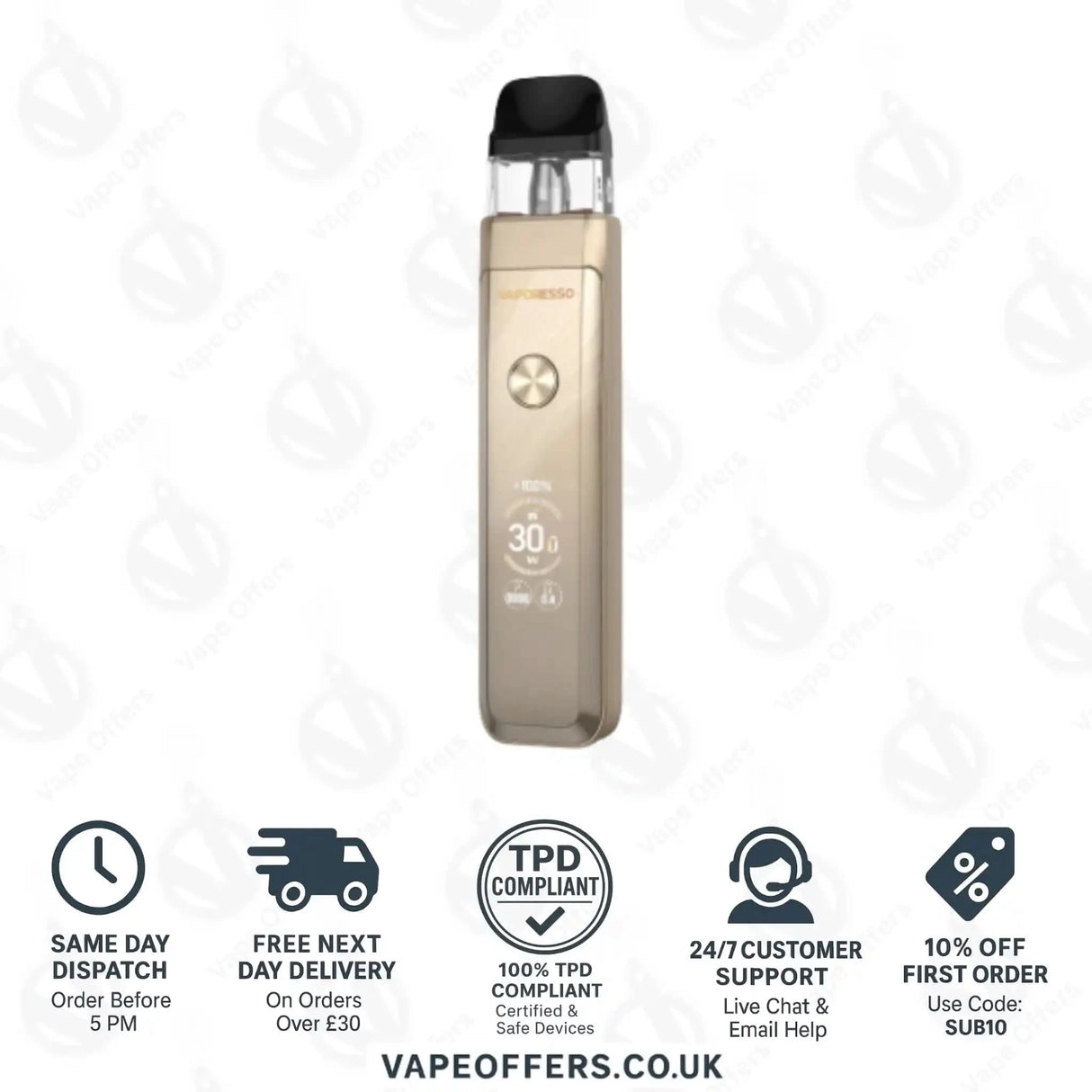 Vaporesso XROS Pro 2 Pod Vape Kit Glittering Gold