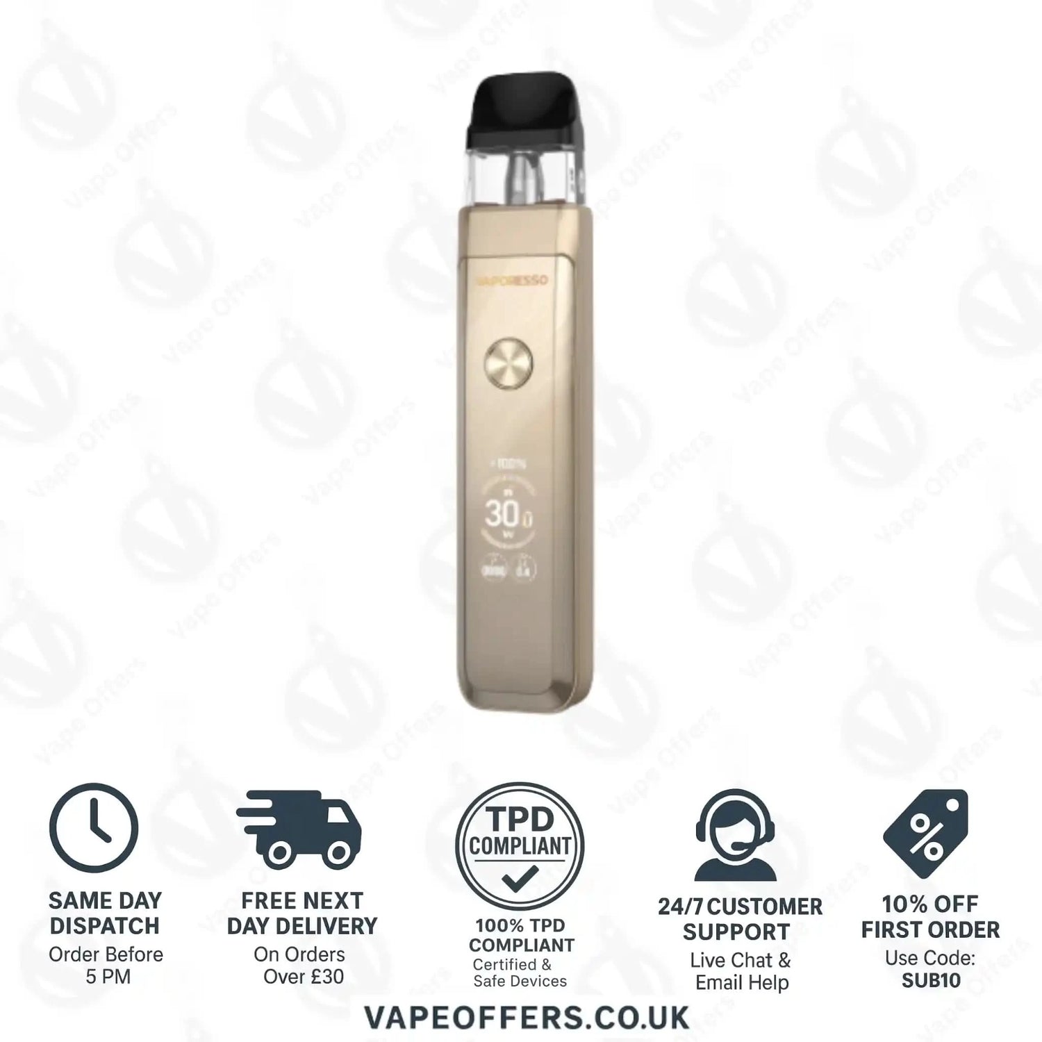 Vaporesso XROS Pro 2 Pod Vape Kit Glittering Gold