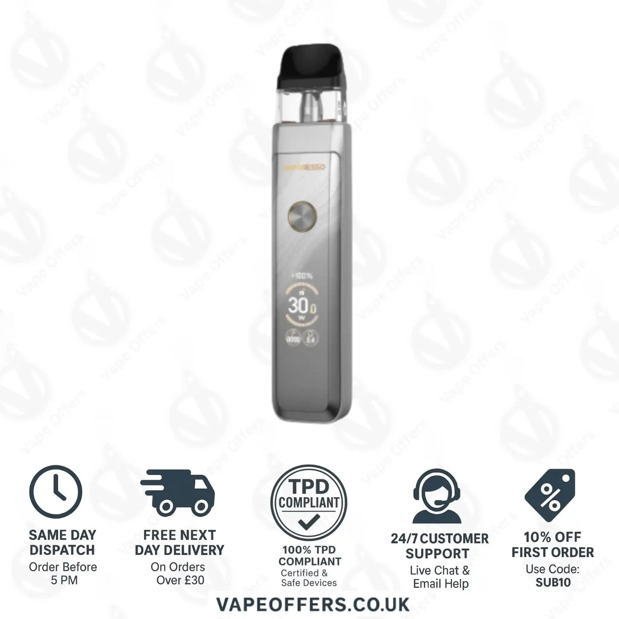Vaporesso XROS Pro 2 Pod Vape Kit Glittering Silver