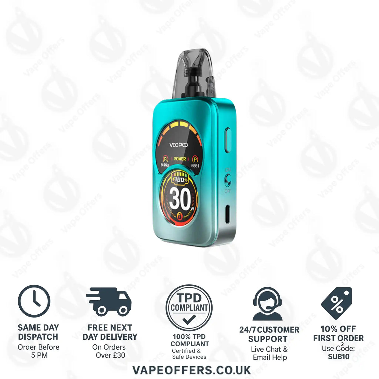VooPoo Argus A Pod Vape Kit Azure Blue