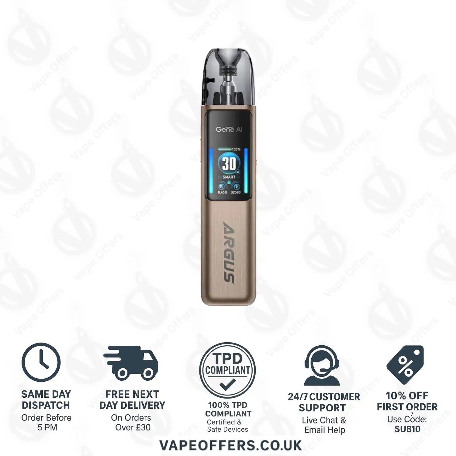 VooPoo Argus G2 Pod Kit Luxury Walnut