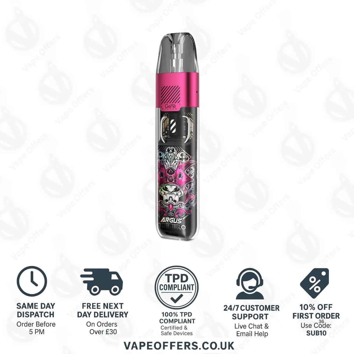VooPoo Argus P1S pod Vape Kit Creed Rose