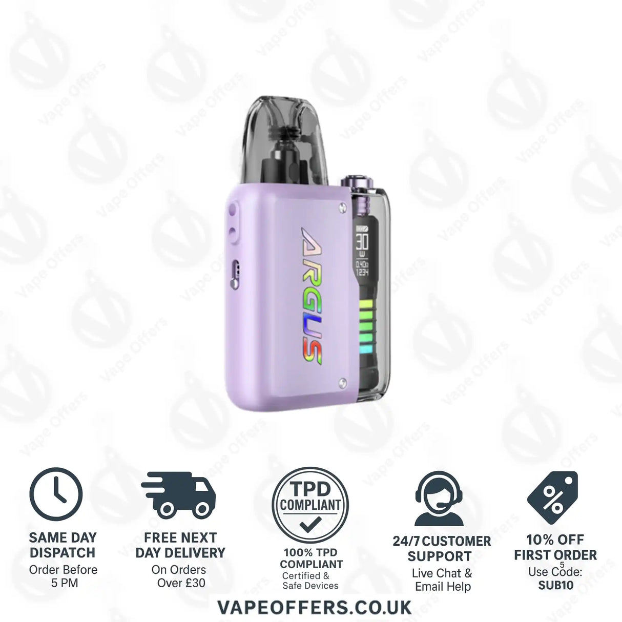 VooPoo Argus P2 Pod Vape Kit Lavender Purple
