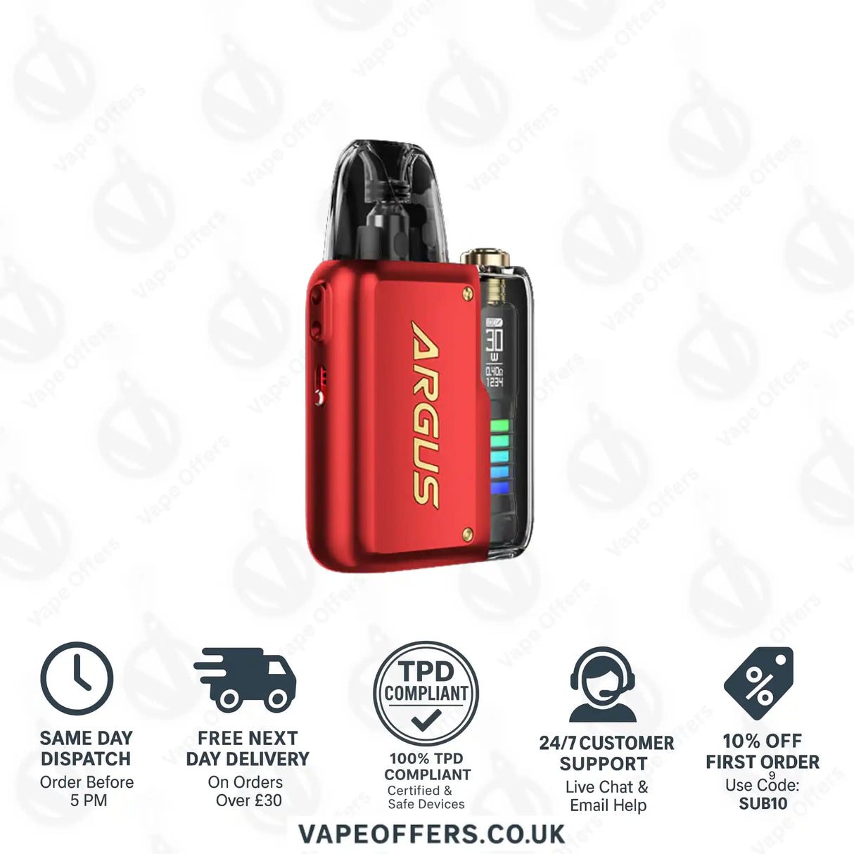 VooPoo Argus P2 Pod Vape Kit Ruby Red