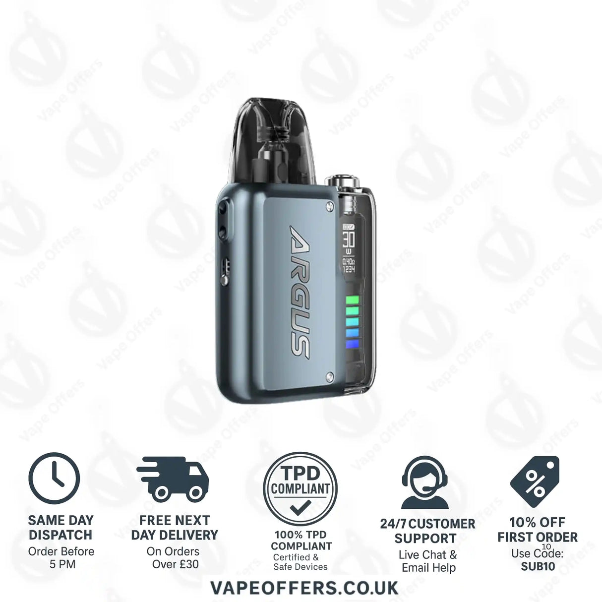 VooPoo Argus P2 Pod Vape Kit Titanium Grey