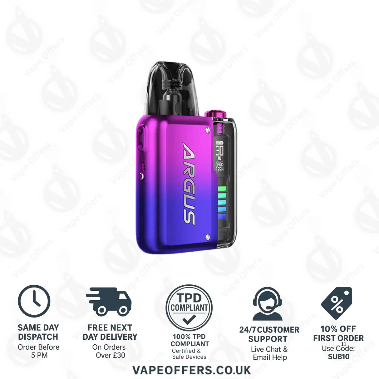 VooPoo Argus P2 Pod Vape Kit Violet Purple