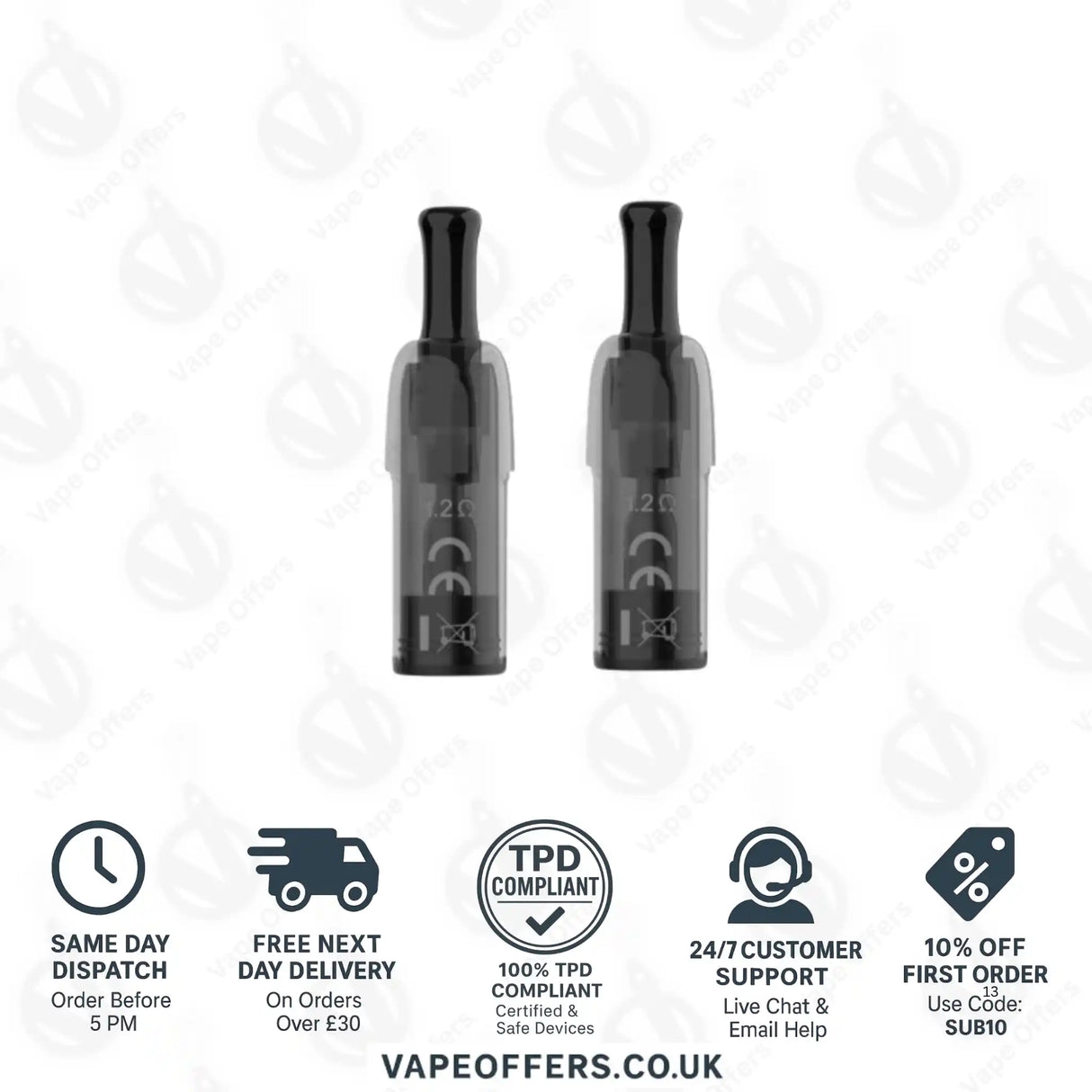 VooPoo Doric Galaxy Replacement Pods 1.2 ohm