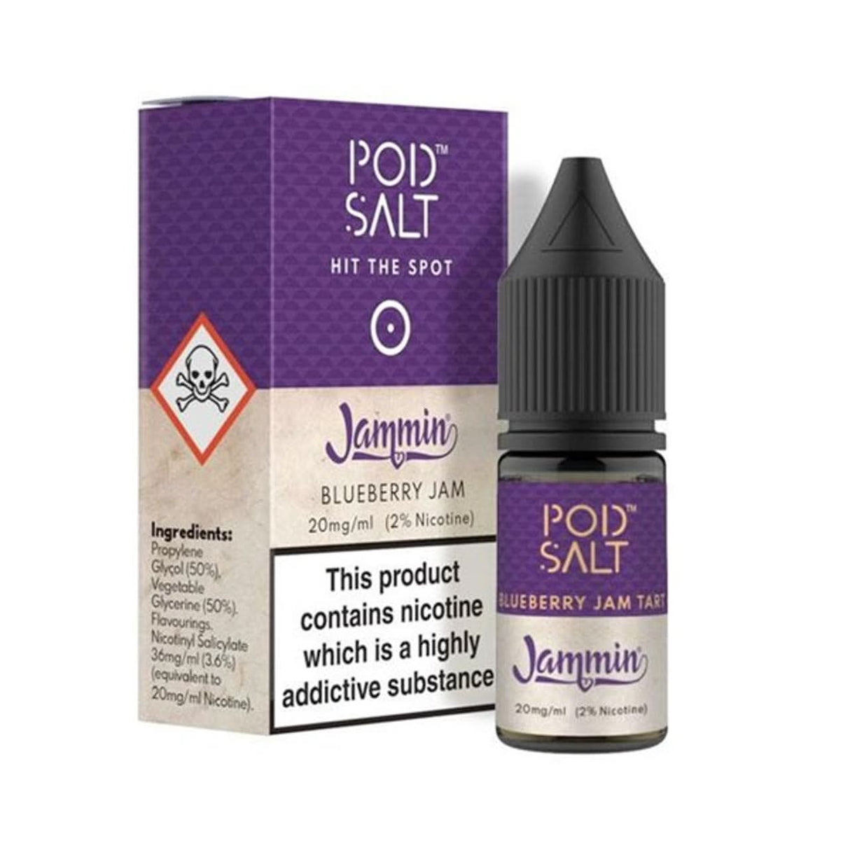 Blueberry Jam Tart Nic Salt 20mg E Liquid By Pod Salt | Buy 2 Get 1 free