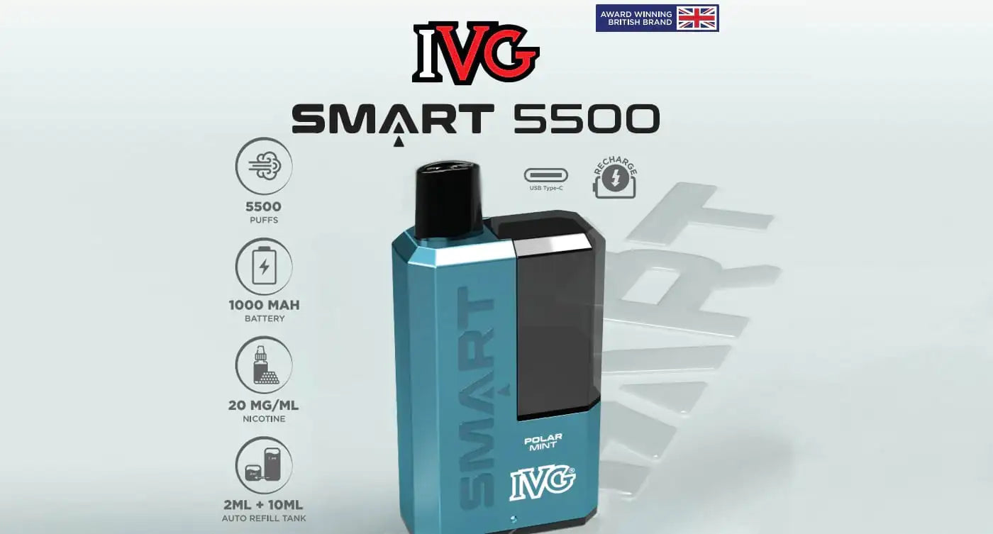 Unveiling the IVG Smart 5500 Disposable Vape: The Future of Vaping Convenience and Flavour