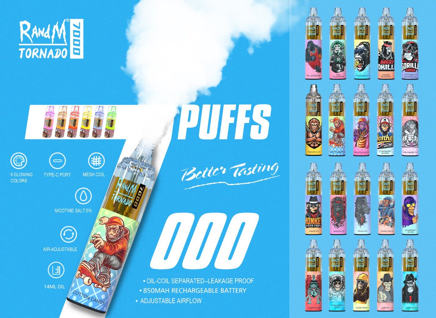 Unleashing the Power of the RandM Tornado 7000 Puff Disposable Vape