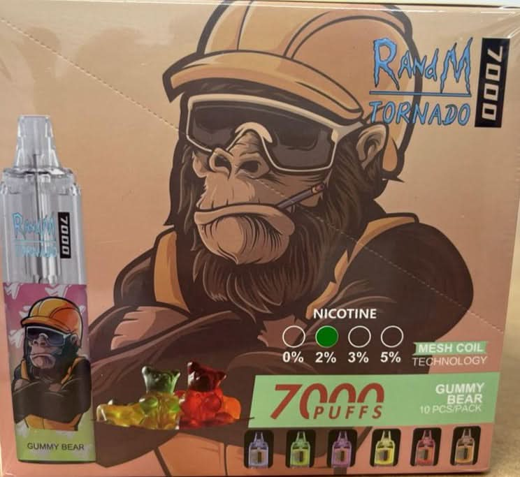 RANDM Tornado 7000 Puffs Disposable Vape-Gummy Bear