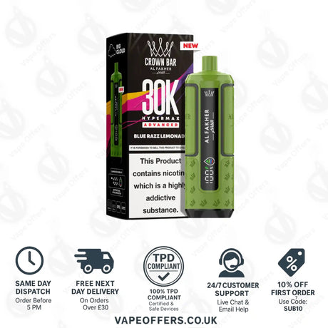 Al Fakher 30K Hypermax Vape Kit Blue Razz lemonade