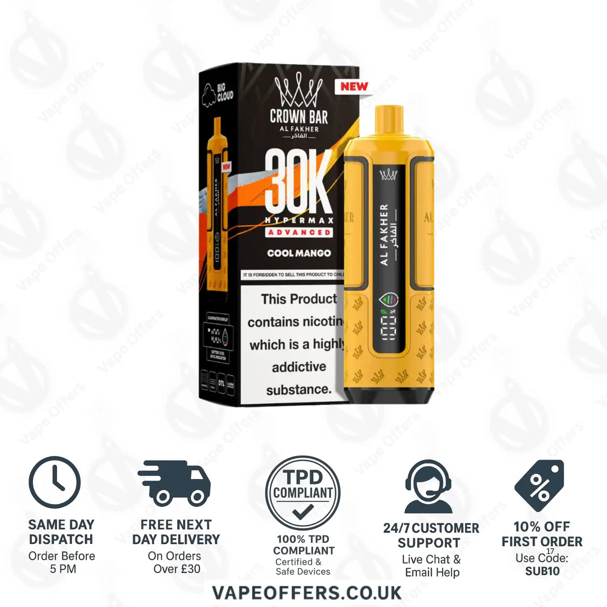 Al Fakher 30K Hypermax Vape Kit Cool Mango