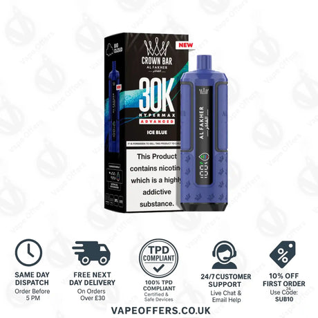 Al Fakher 30K Hypermax Vape Kit Ice Blue
