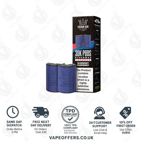 Al Fakher 30K Hypermax Vape Pod Blueberry Raspberry