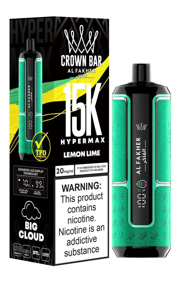 Al Fakher crown bar 15k Hypermax Lemon Lime
