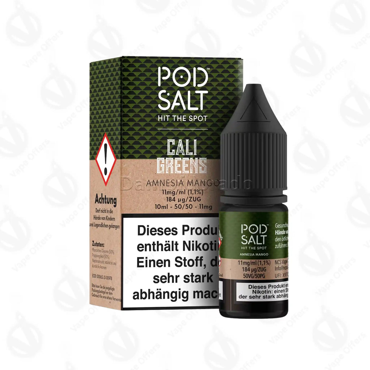 Amnesia Mango Nic Salt 20mg E Liquid By Pod Salt