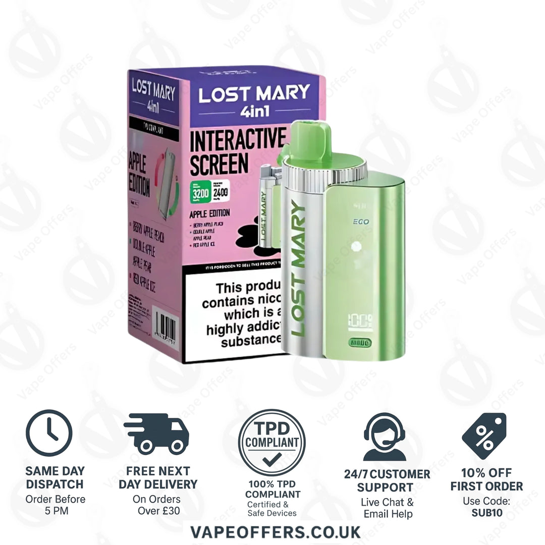 Apple Edition Lost Mary 4 in 1 Prefilled Pod Kit