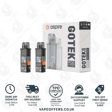Aspire Gotek Replacement Pods 0.6 ohm