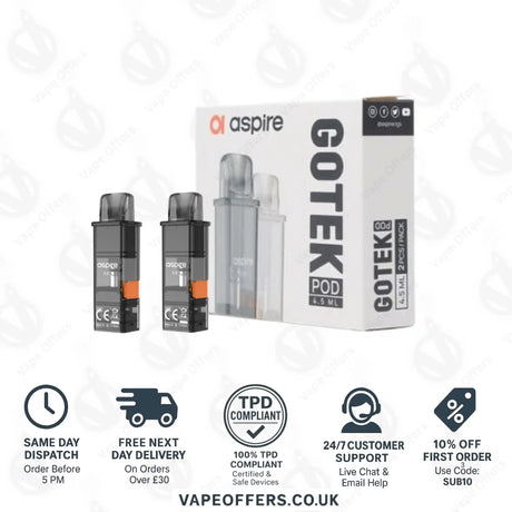 Aspire Gotek Replacement Pods 0.8 ohm