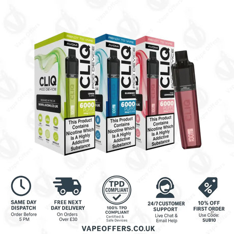 Avomi Cliq 6K Prefilled Pod Vape Kit 