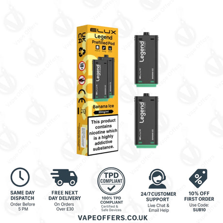 Banana Ice Elux Legend 1500 2in1 Prefilled Pods