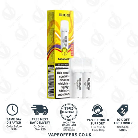 Banana Ice SKE Crystal Bar 600 Pro Prefilled Pods