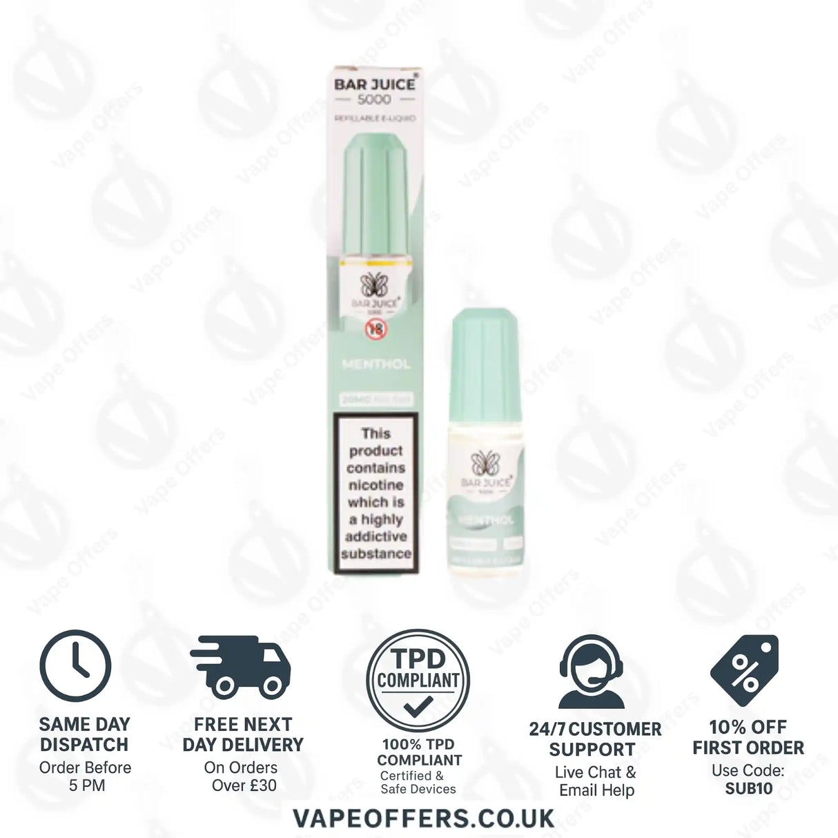 Bar Juice 5000 Menthol Nic Salt