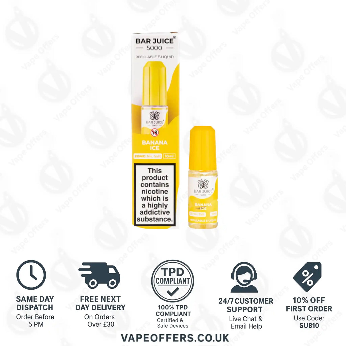 Bar Juice 5000 Banana Ice Nic Salt