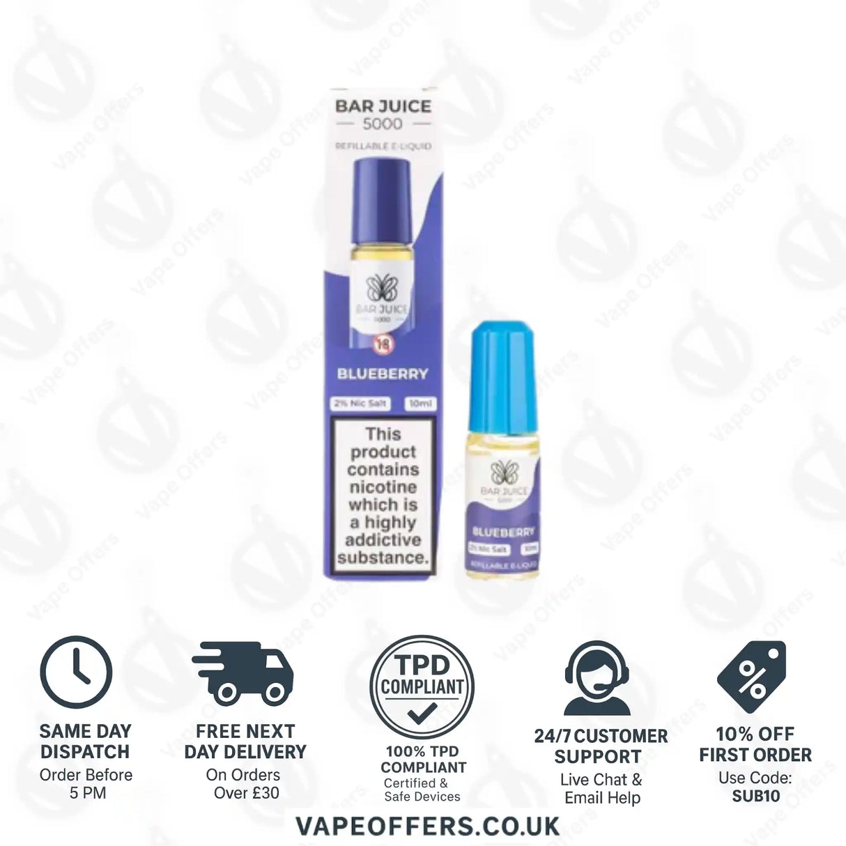 Bar Juice 5000 Blueberry Nic Salt