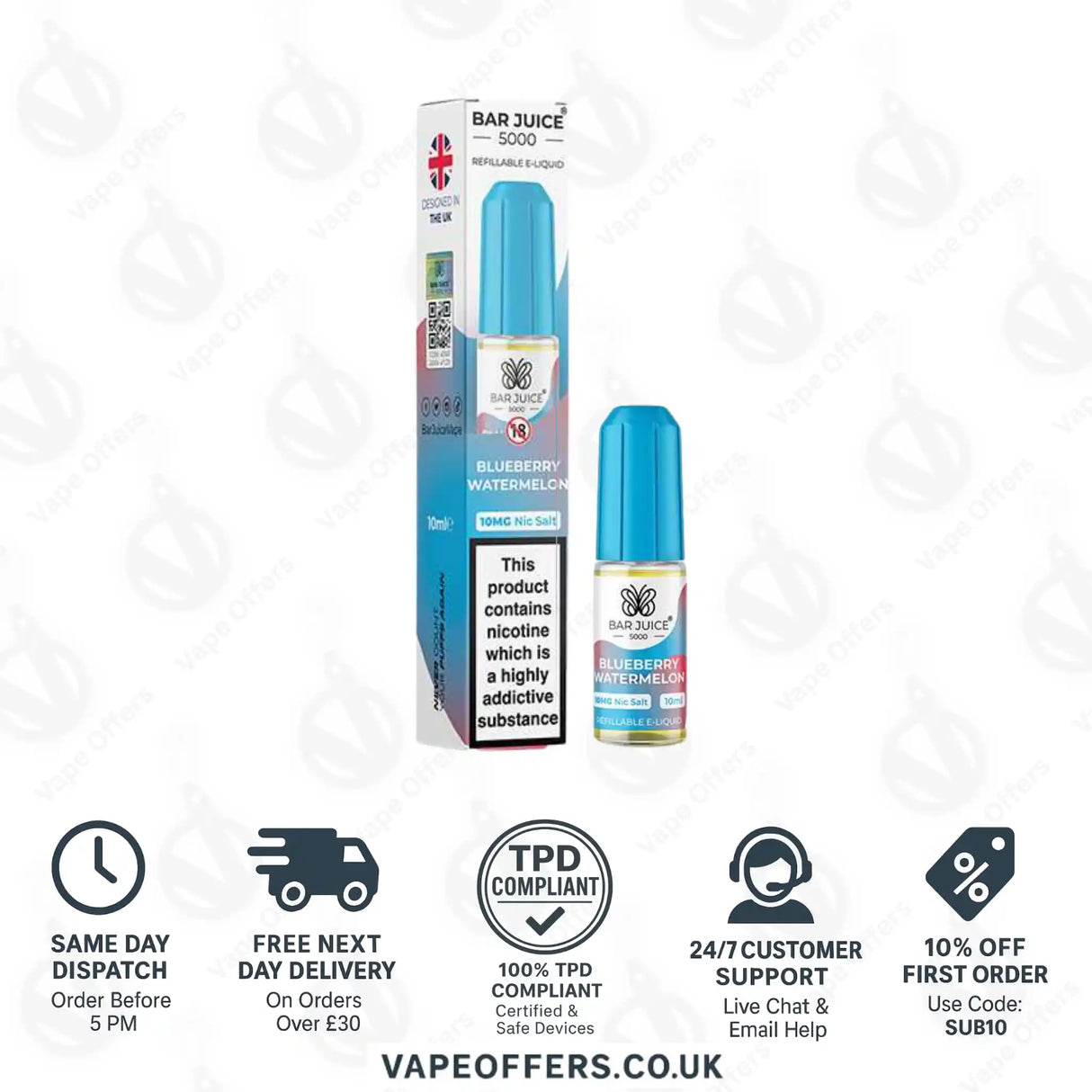Bar Juice 5000 Blueberry Watermelon Nic Salt