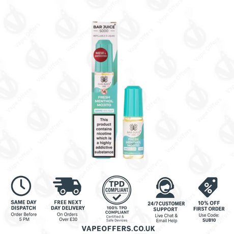 Bar Juice 5000 Fresh Menthol Mojito Nic Salt