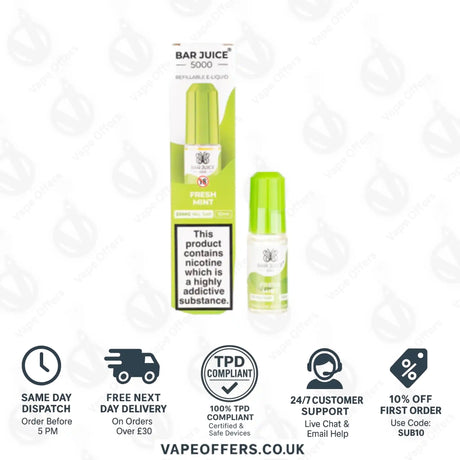 Bar Juice 5000 Fresh Mint Nic Salt