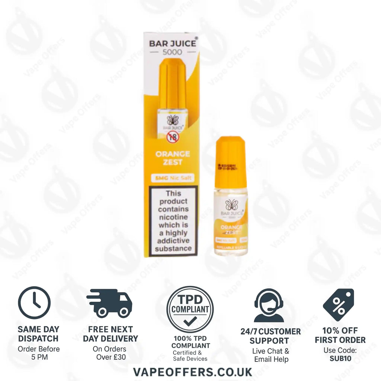 Bar Juice 5000 Orange Zest Nic Salt