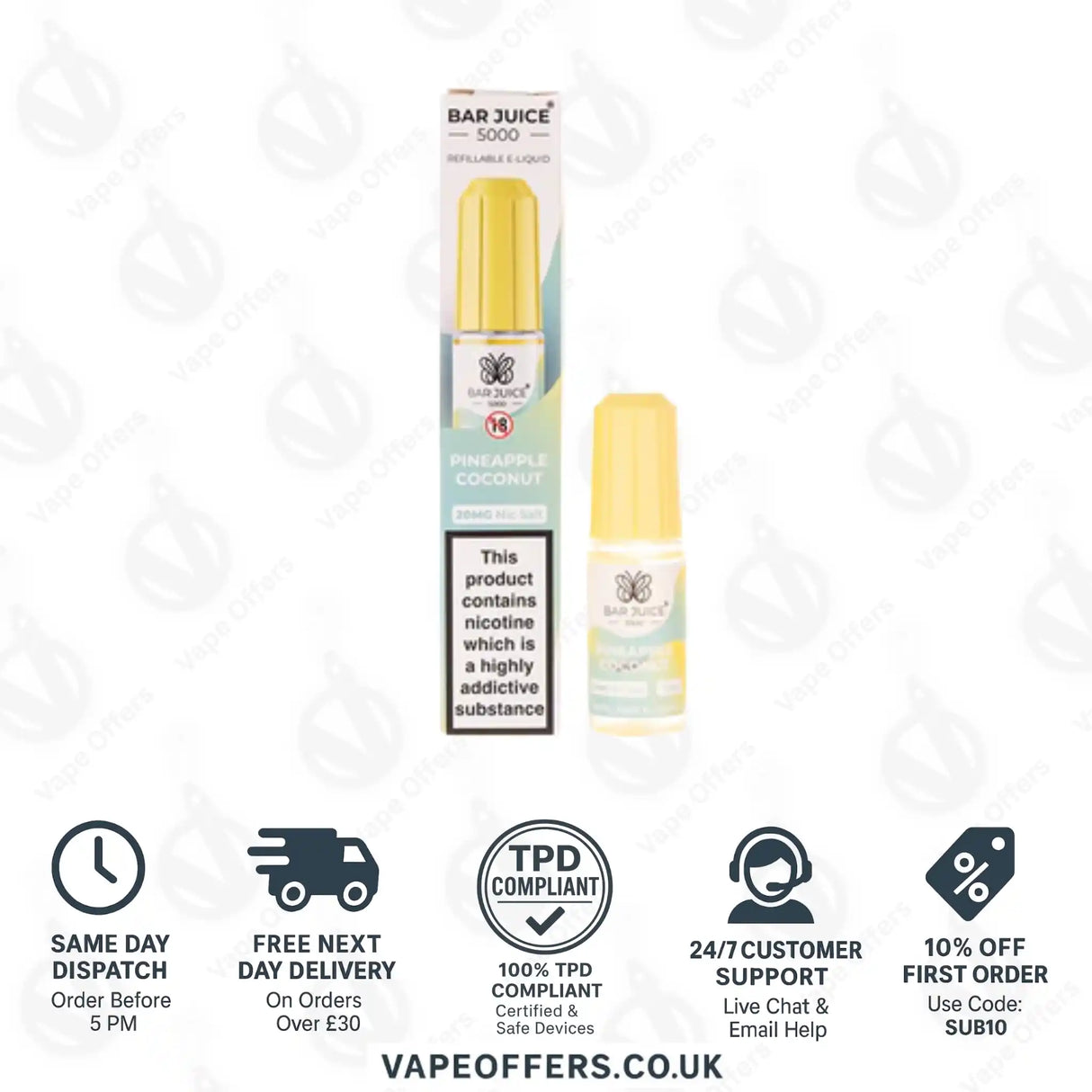 Bar Juice 5000 Pineapple Coconut Nic Salt